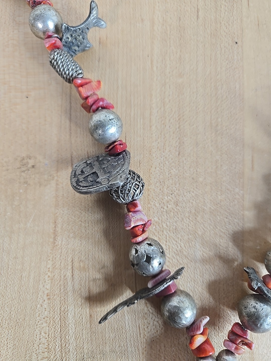 Vintage Guatemalan Chacal Necklace With 1894 Coin