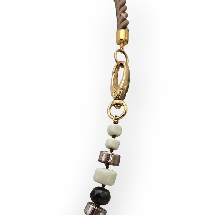 Black, Cream & Metallic Beaded Modern Chic