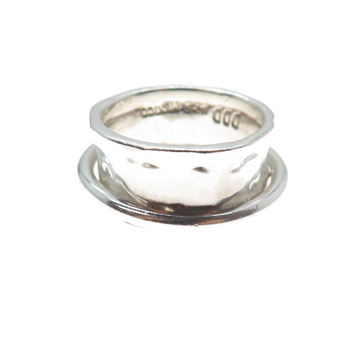 DOMINIQUE DINOUART 925 Sterling Vintage Mexico Modernist Rotating Ring Size 9