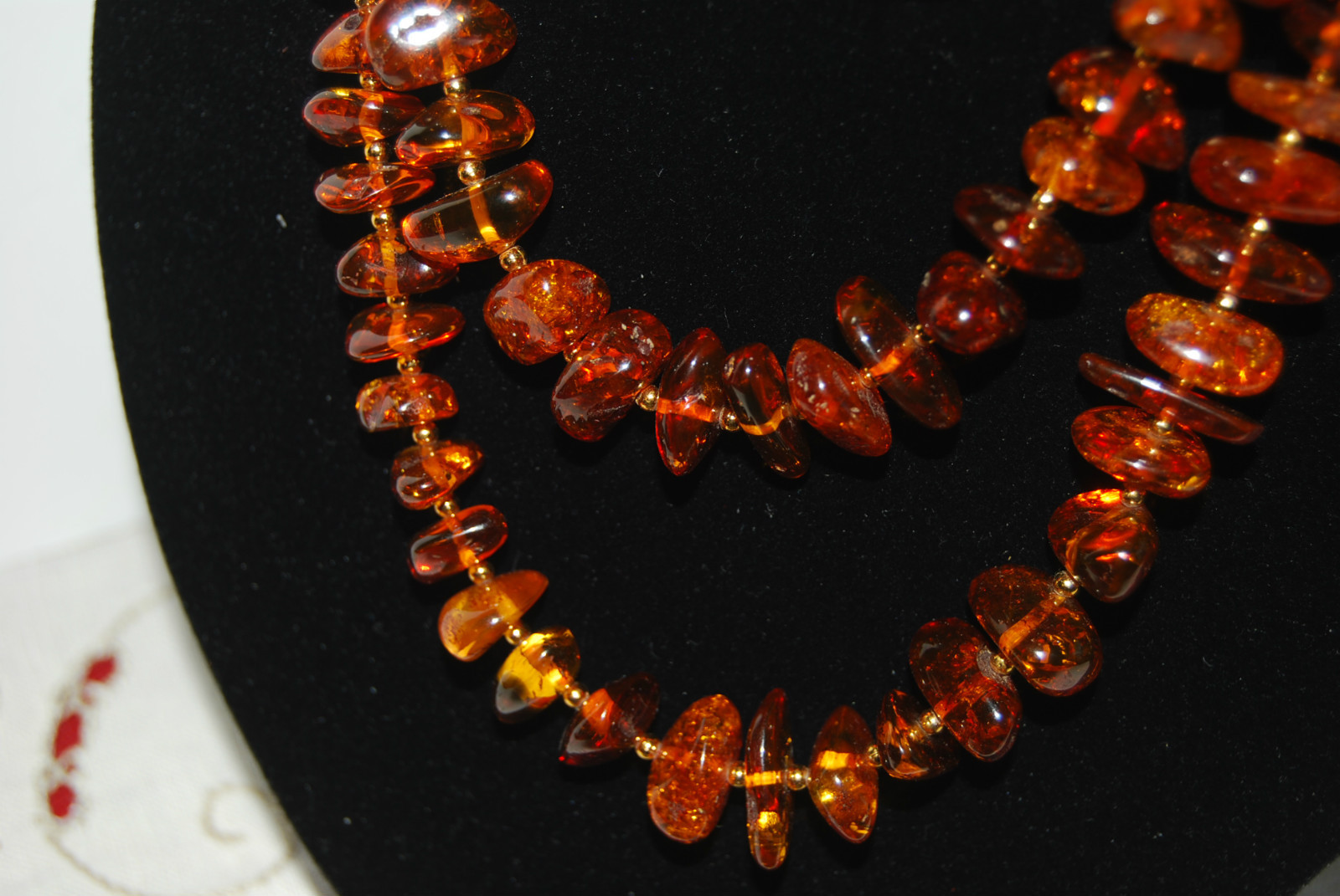 Vintage large Genuine Beautiful Every Day Baltic Amber Choker Necklace 33”