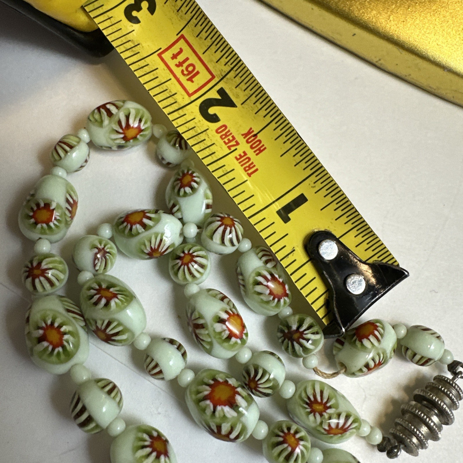 Vintage 16 Inch Italian Murano Glass Unique Milifiori Necklace