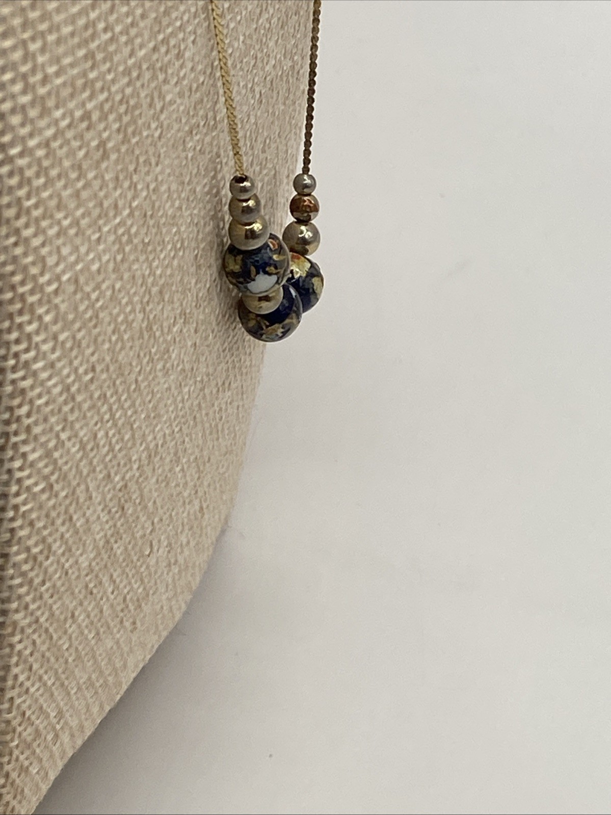 2.97 Vintage necklace, gold tone, chain, cloisonne charms