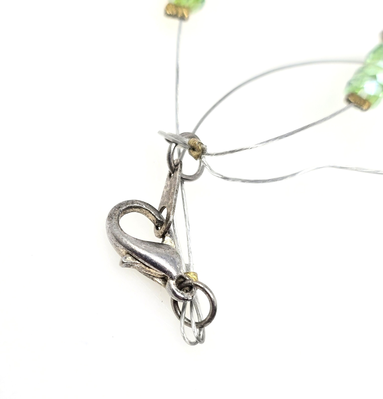 Handmade Y Necklace Large Lampwork Glass Pendant with Pink Faceted Crystal Beads