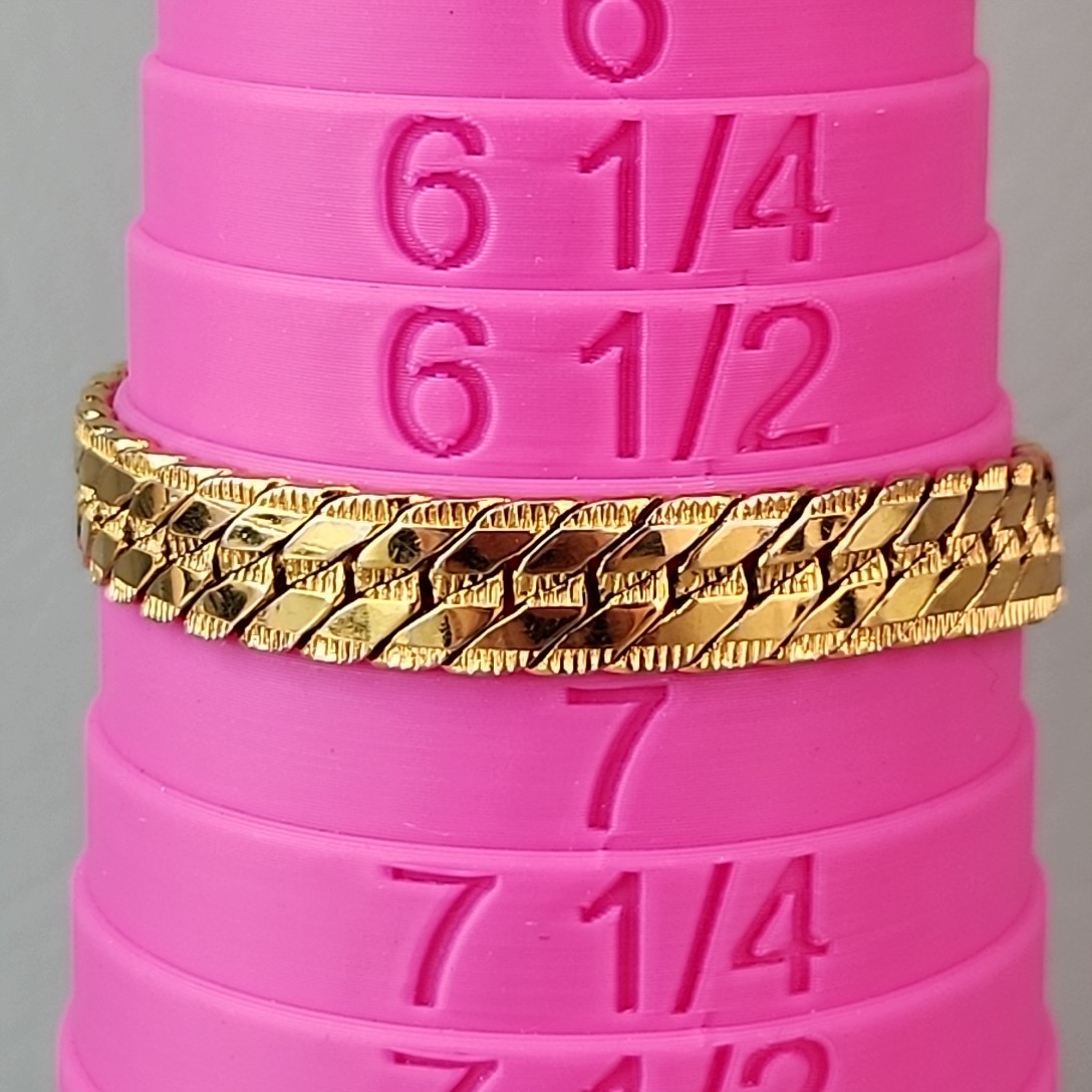 Vintage Napier Chain Bracelet 1cm Gold Tone Herringbone 6.75″