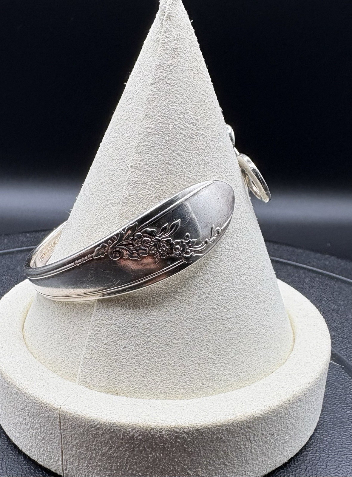 Vintage WM A Rogers Oneida Spoon Cuff Silver Plated Bracelet 7”