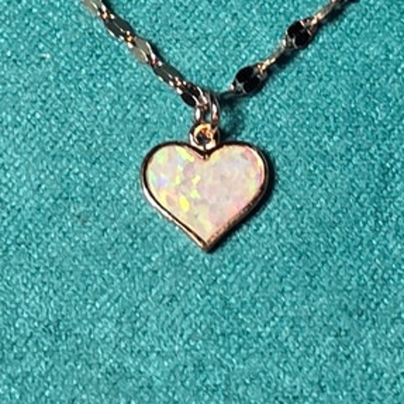Stella Picciotto Opal Heart Necklace 925 Sterling Silver NWT Classic Romantic