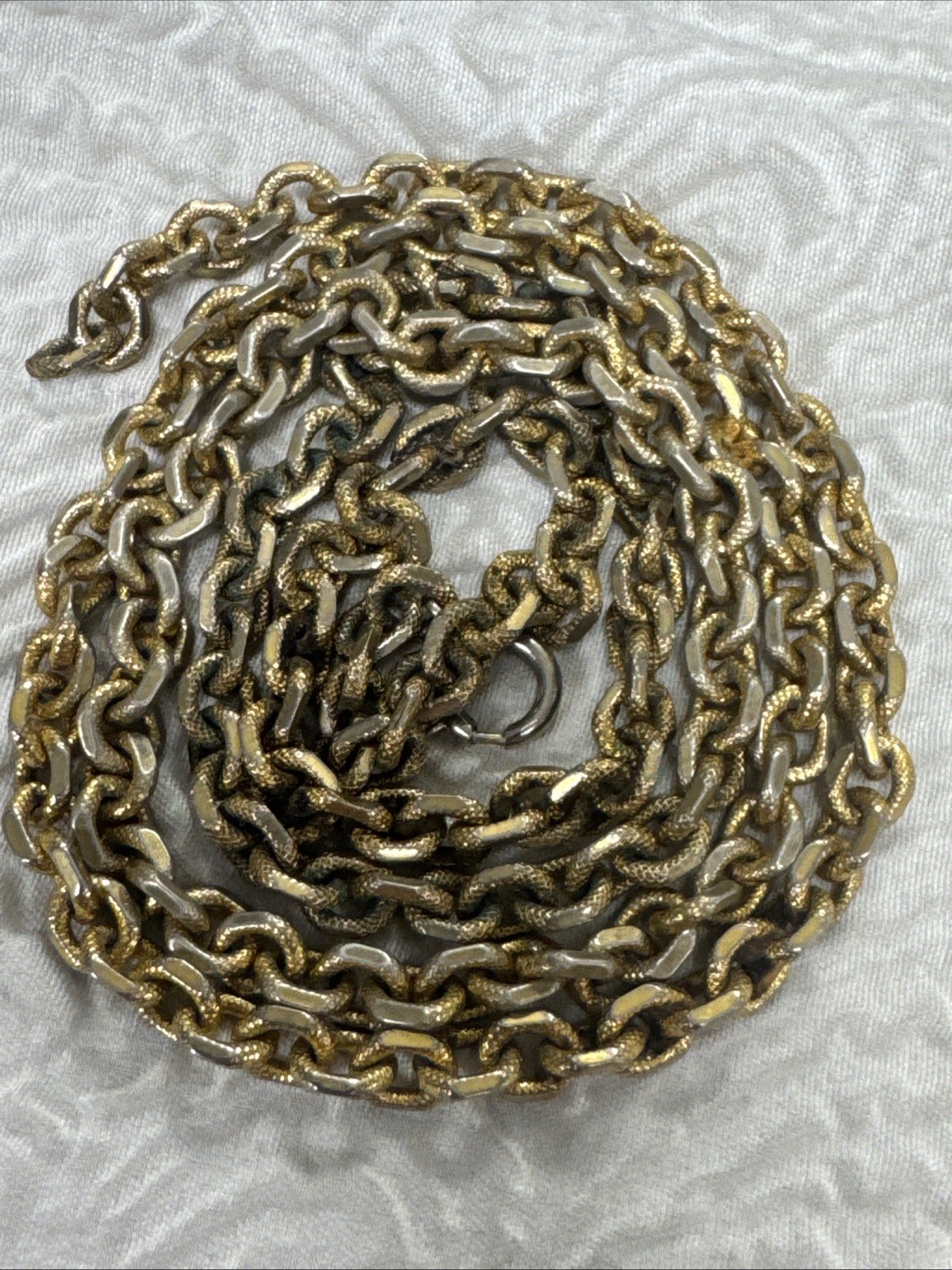 Vintage Gold Tone Double Rolo Chain Link 30”Necklace