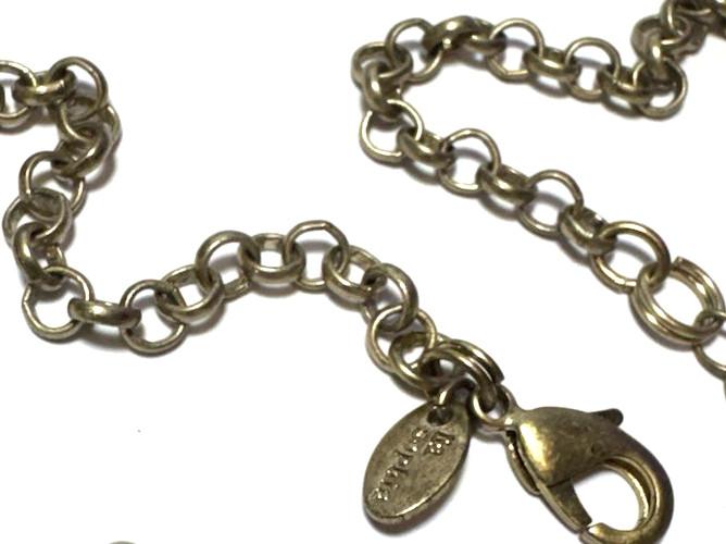 Vintage Necklace SIGNED LIA SOPHIA Chain Cluster Beaded Glass Faux Pearl Gold 8