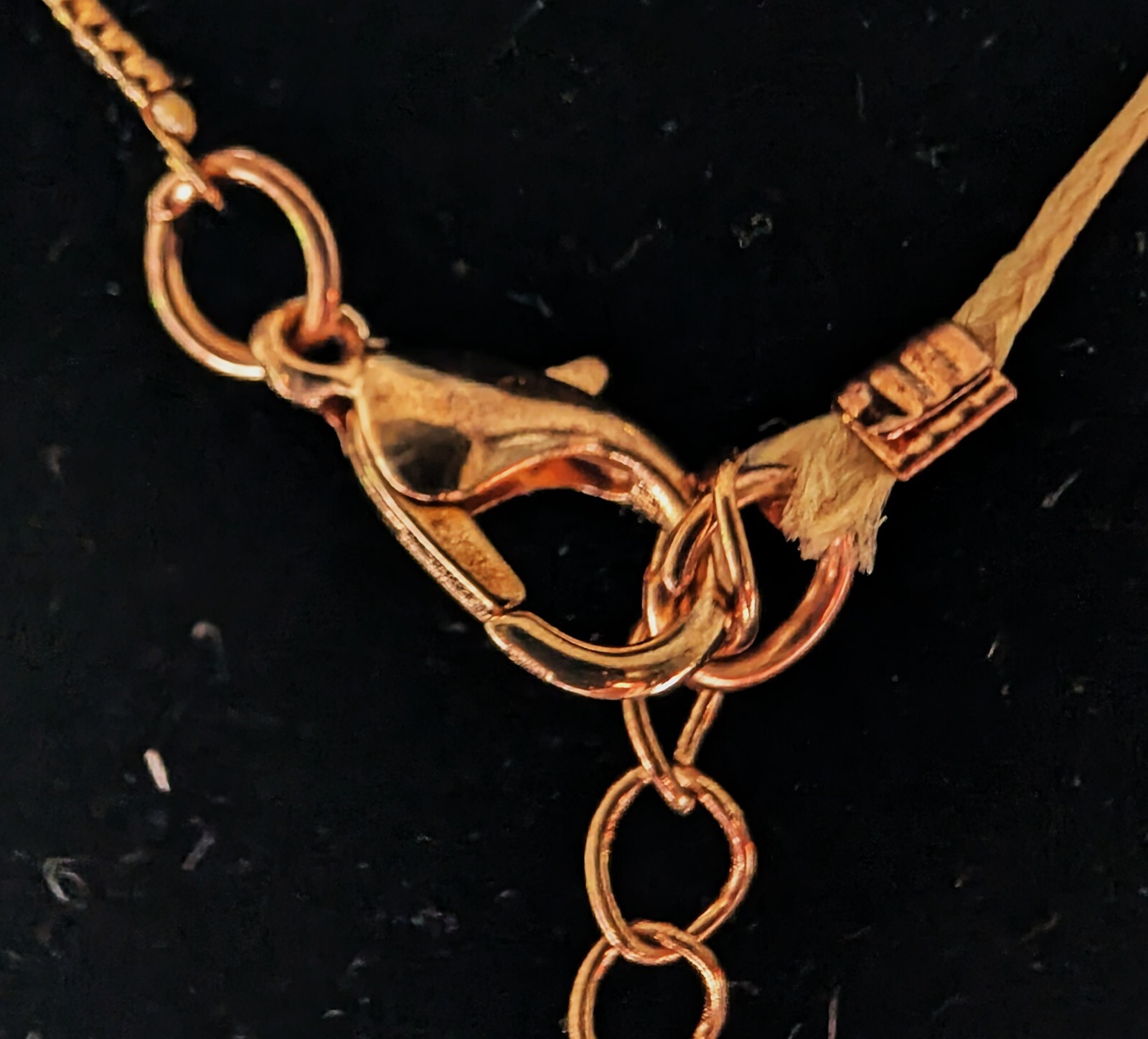 Vintage Faux Turquoise Teardrop Pendant Gold Tone Cord Necklace