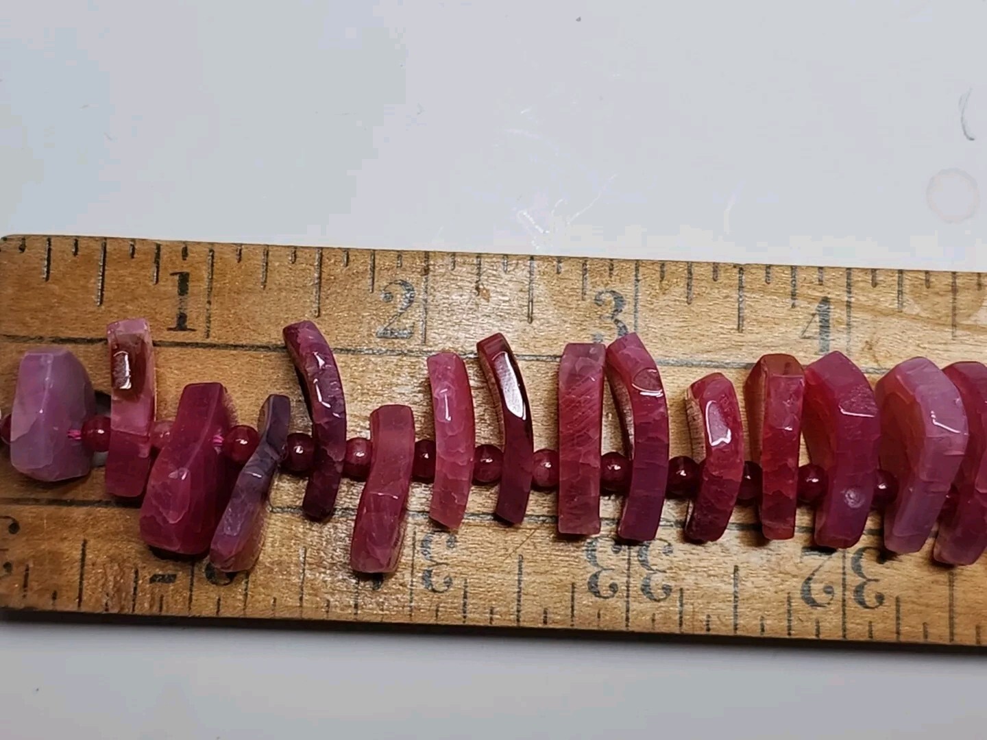 Gorgeous Pink Crackle Agate Stone .925 Clasp Statement Beaded Necklace 148g