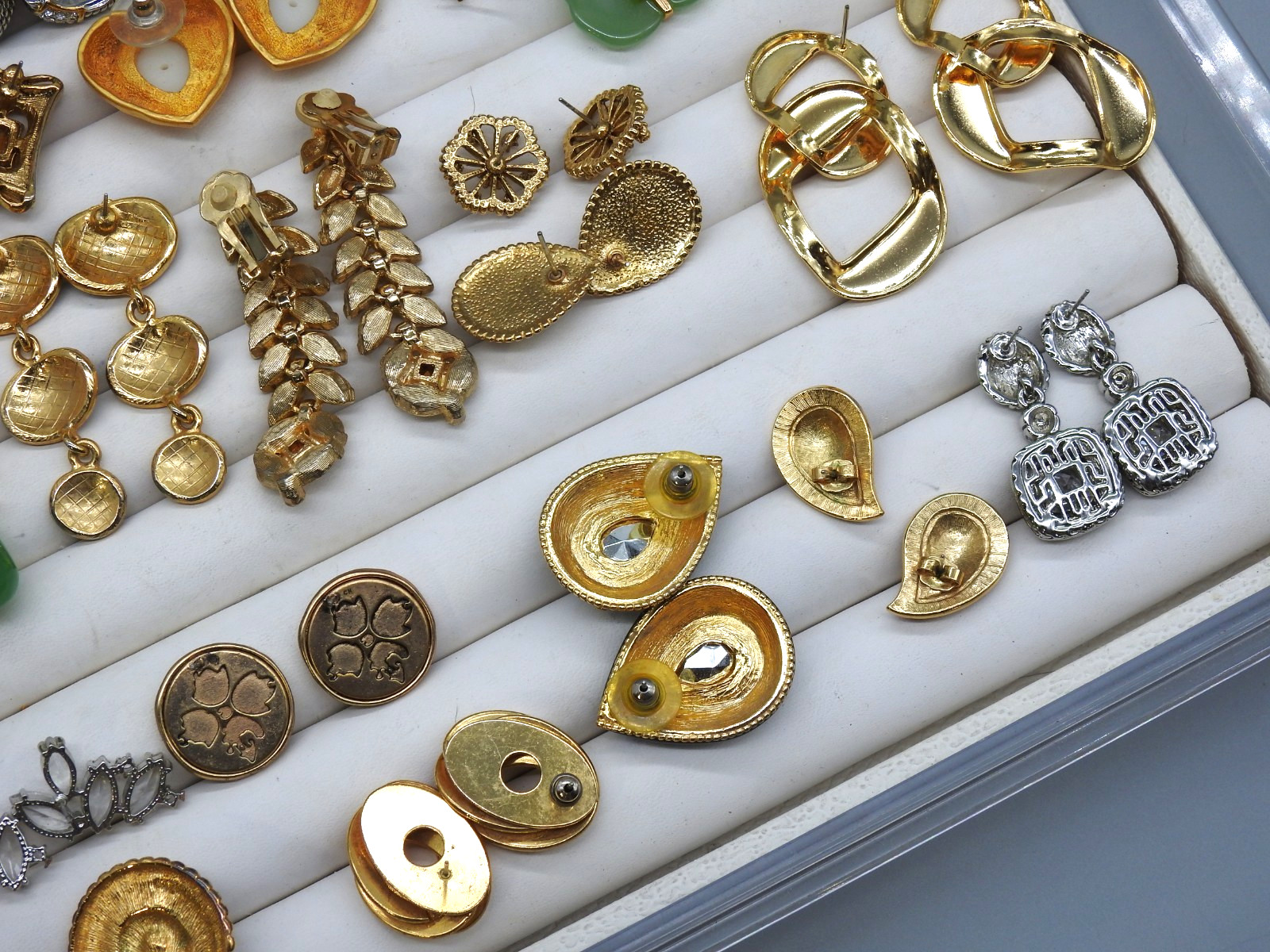 Vintage Now Lot Chunky Statement Earrings Dangle 80’s Costume Enamel Post
