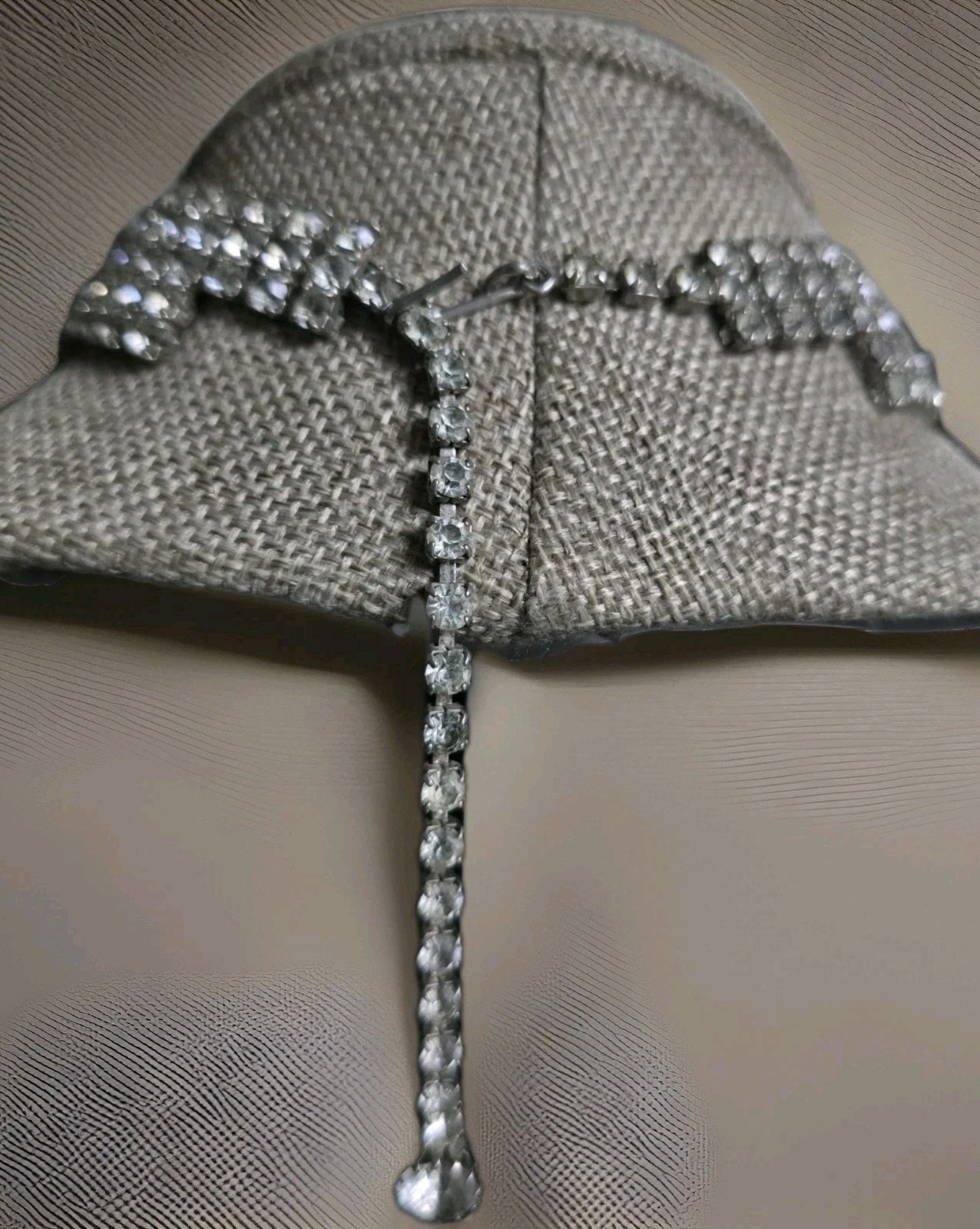 Stunning Vintage Rhinestone Drop Choker 12″ – 16″ Wedding, Vegas, Runway