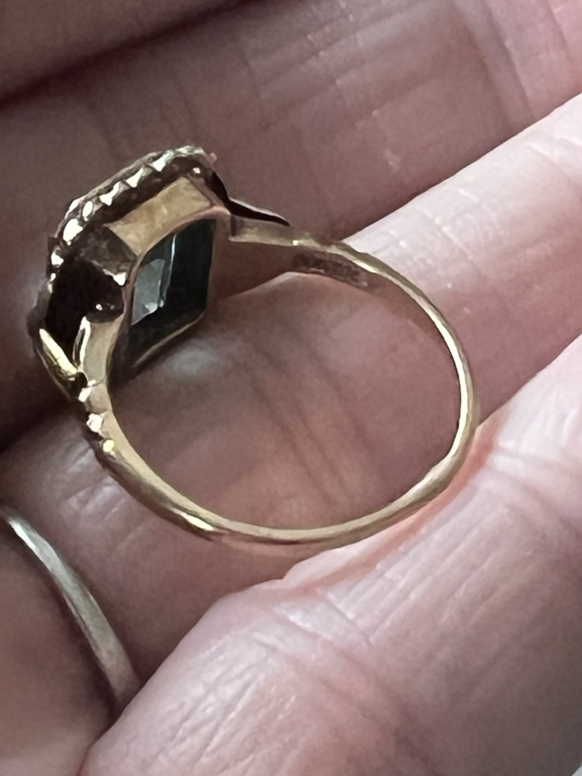 Vintage 10K Gold Blue Stone BDA Budlong Docherty and Armstrong Ring