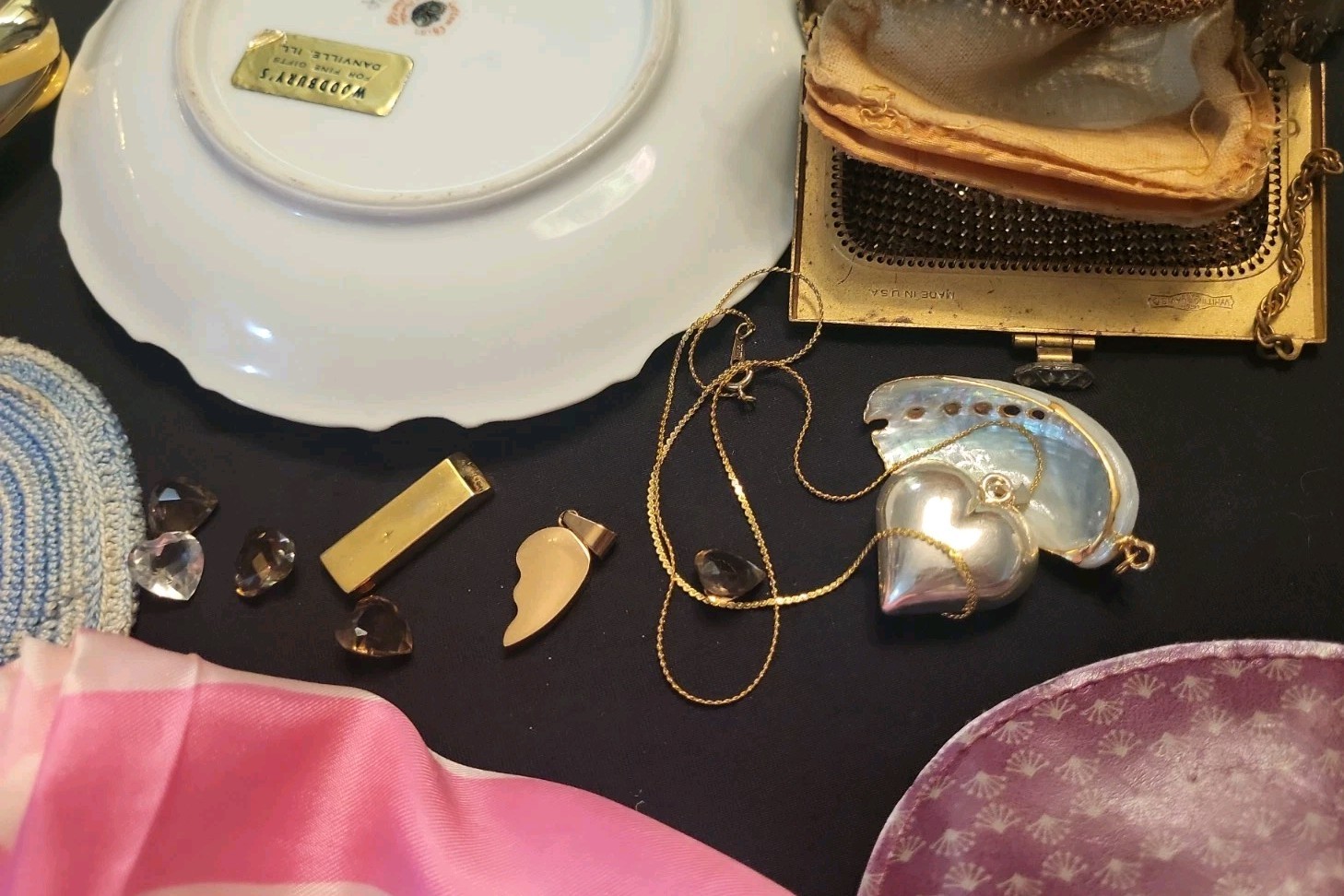 Vintage Now Ladies Mixed Lot Nappy Whiting & Davis Bag Compact Coin Purse More