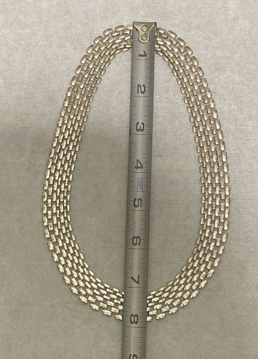 Vintage Avon Silver Mesh Chain Choker Necklace FREE SHIPPING