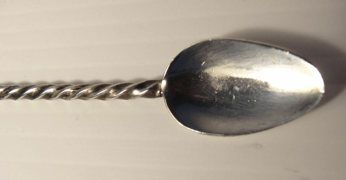 Antique Navaho Silver Twist Cocktail Spoon