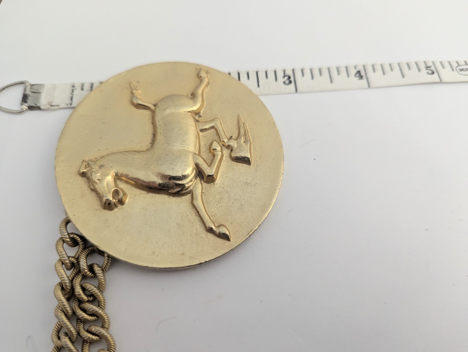 Vintage 1974 Alva Museum Replicas “Flying Horse of Kansu” Medallion Necklace
