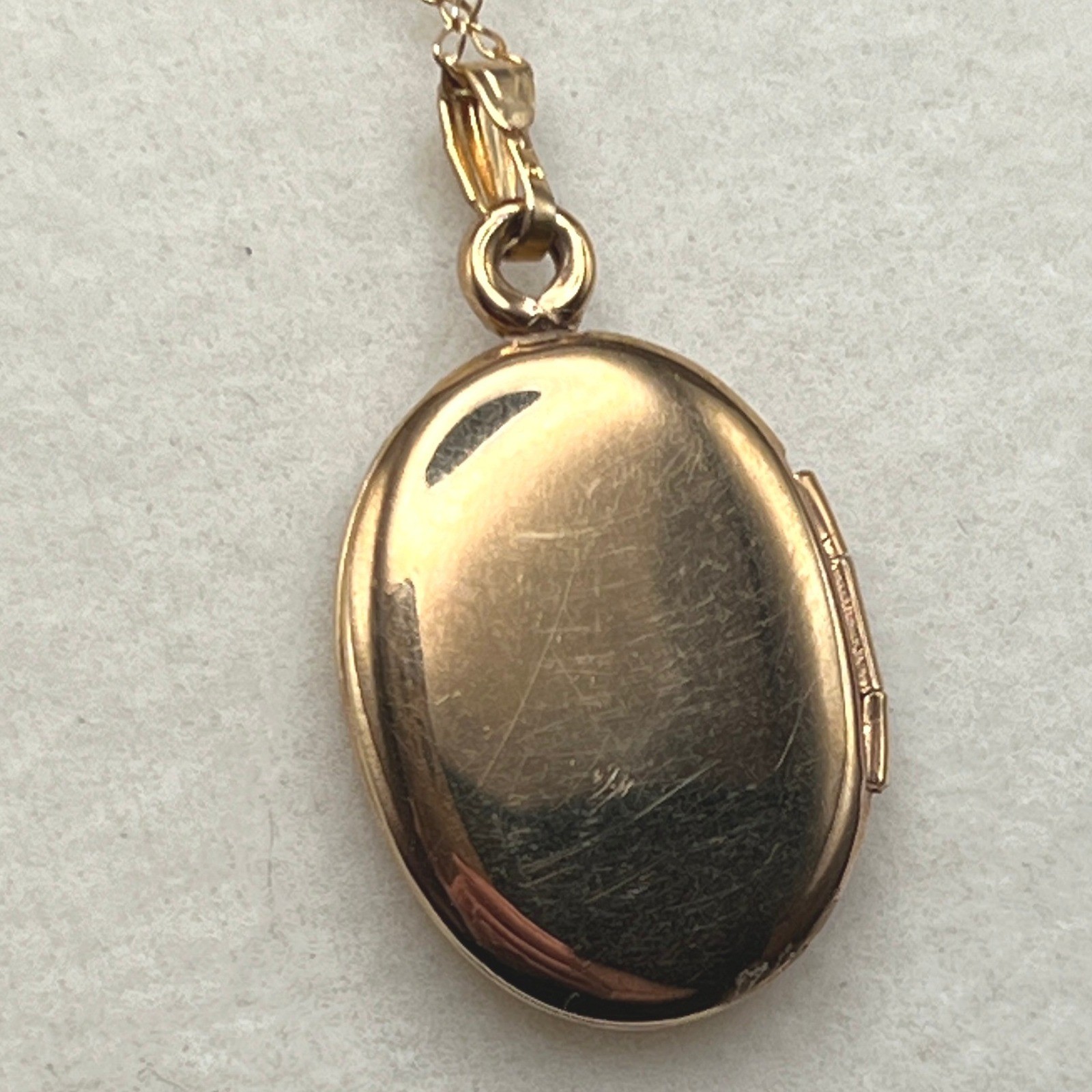 Vintage Gold Filled Locket Necklace Oval Forever In My Heart 14KT 18″