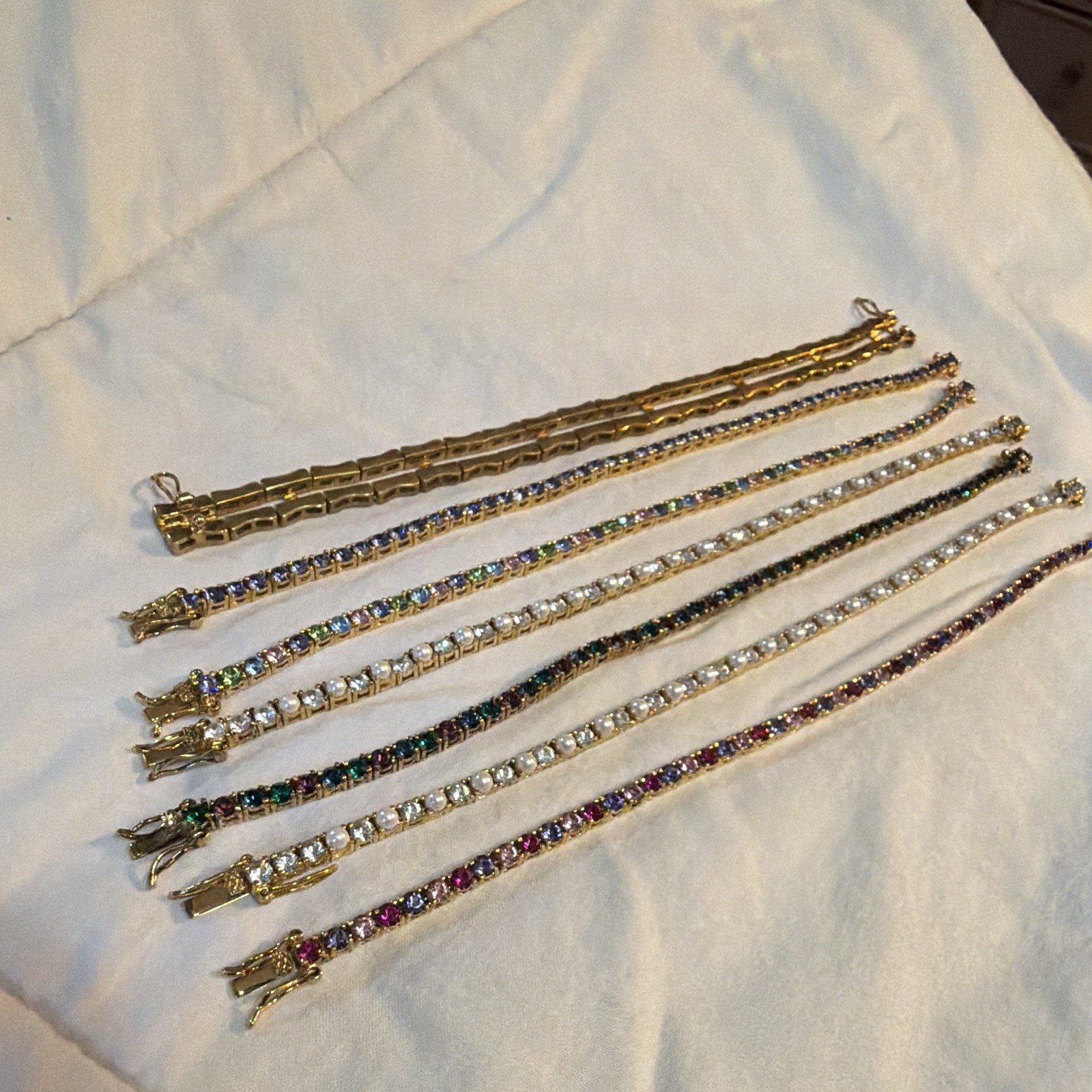 Joan Rivers Classics Collection Interlocking Interchangeable Tennis Bracelet Set