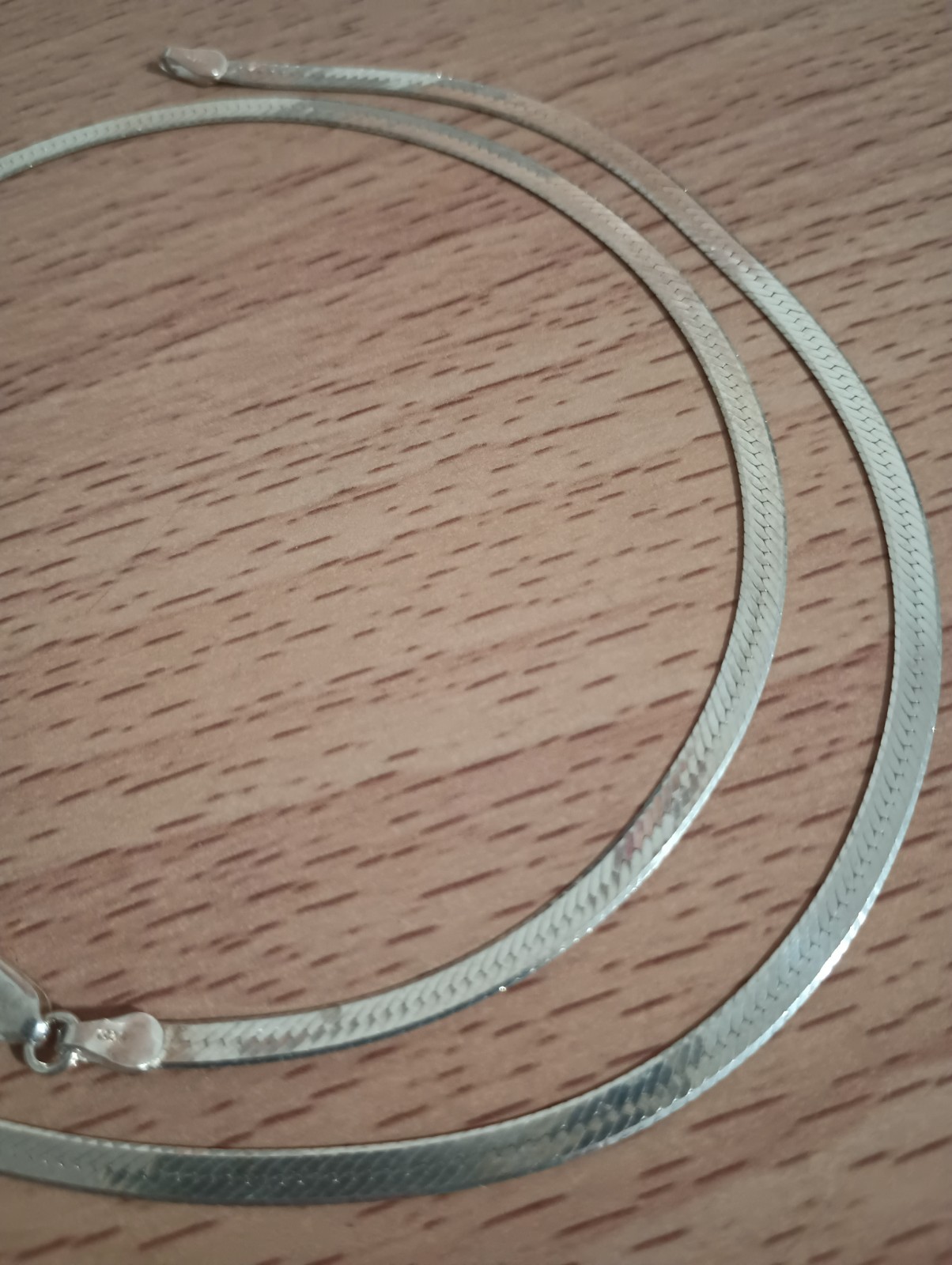 Vtg 925 Italian Italy Sterling Silver 3.5mm Herringbone Chain Necklace 20 1/4″