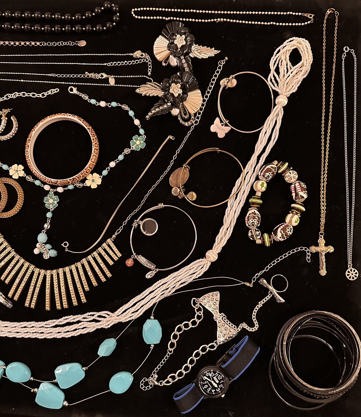 Vintage Costume Jewelry ALL WEARABLE used Lot Some Signed