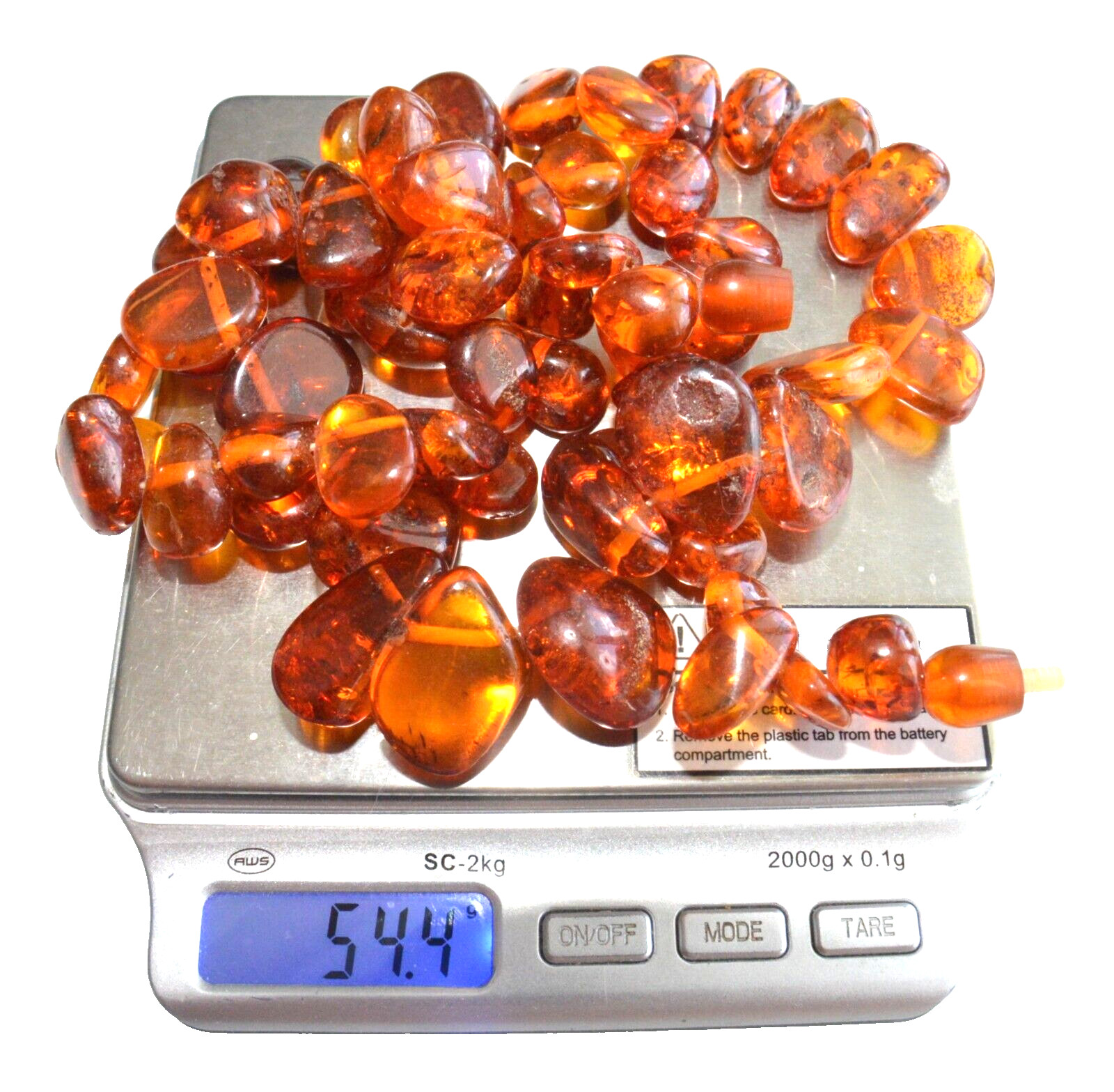 ✅60cm = 54gr RUSSIAN SOVIET BALTIC AMBER BEAD NECKLACE 琥珀 BRACELET STONE PENDANT