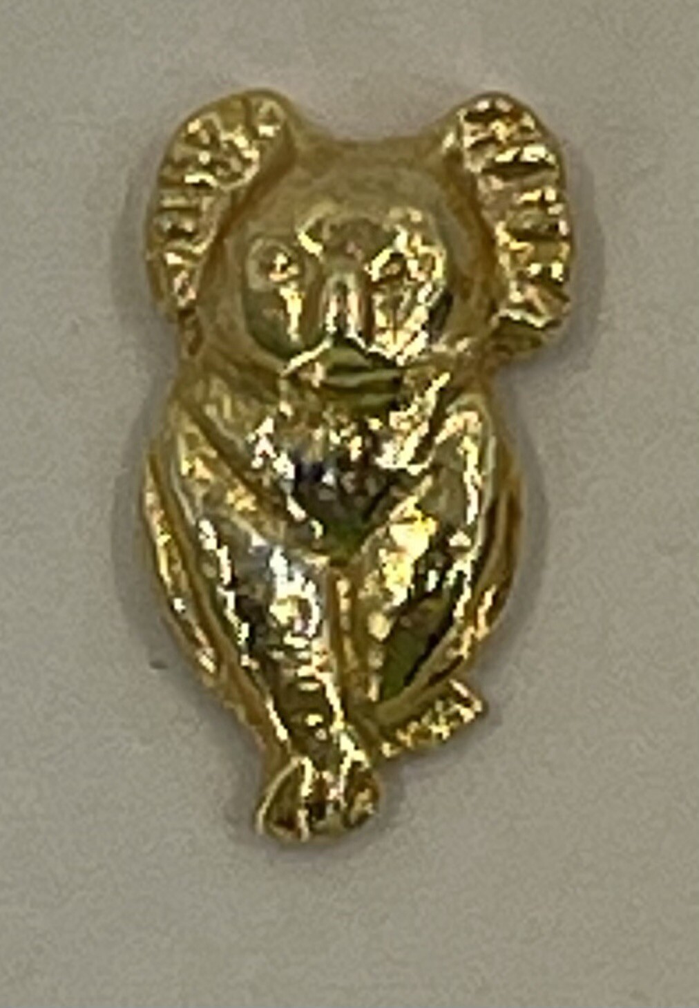 Lot of 2 Gold Metal Tone Koala Hat Lapel Pin with Pinback 3/4” X 1/2”