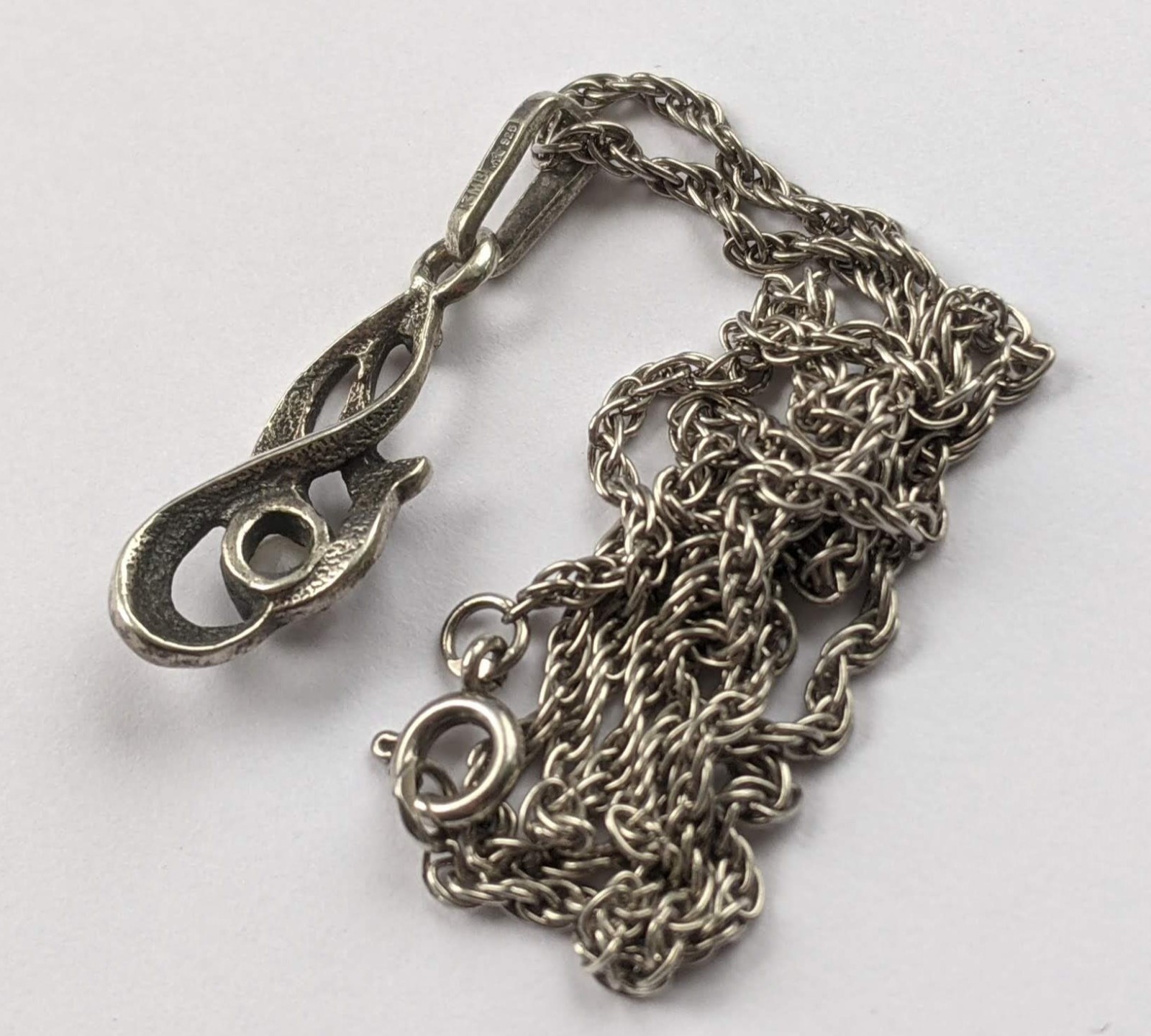Vintage Soviet USSR Necklace silver 925 ⭐ Сhain 45 cm. Weight 5.88 g.