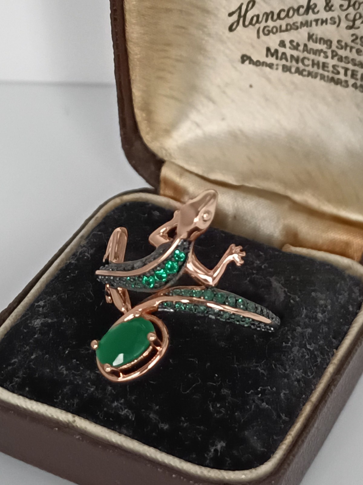Vintage 1990-s 14 Ct Rolled Gold Emerald Ring Size UK O.5 US 7 1/4 – Hallmarked!