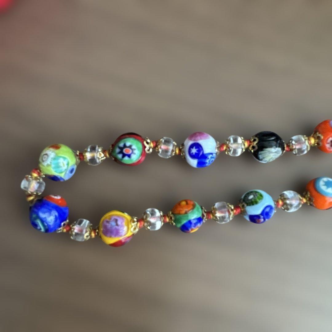 [Excellent Condition] Italy Venetian Glass Necklace, Italy, 45cm