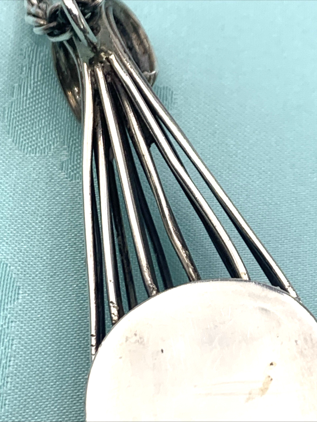 Vintage Sterling Silver and Green Onyx Mexican Mask Pendant & 28″ Necklace 73g