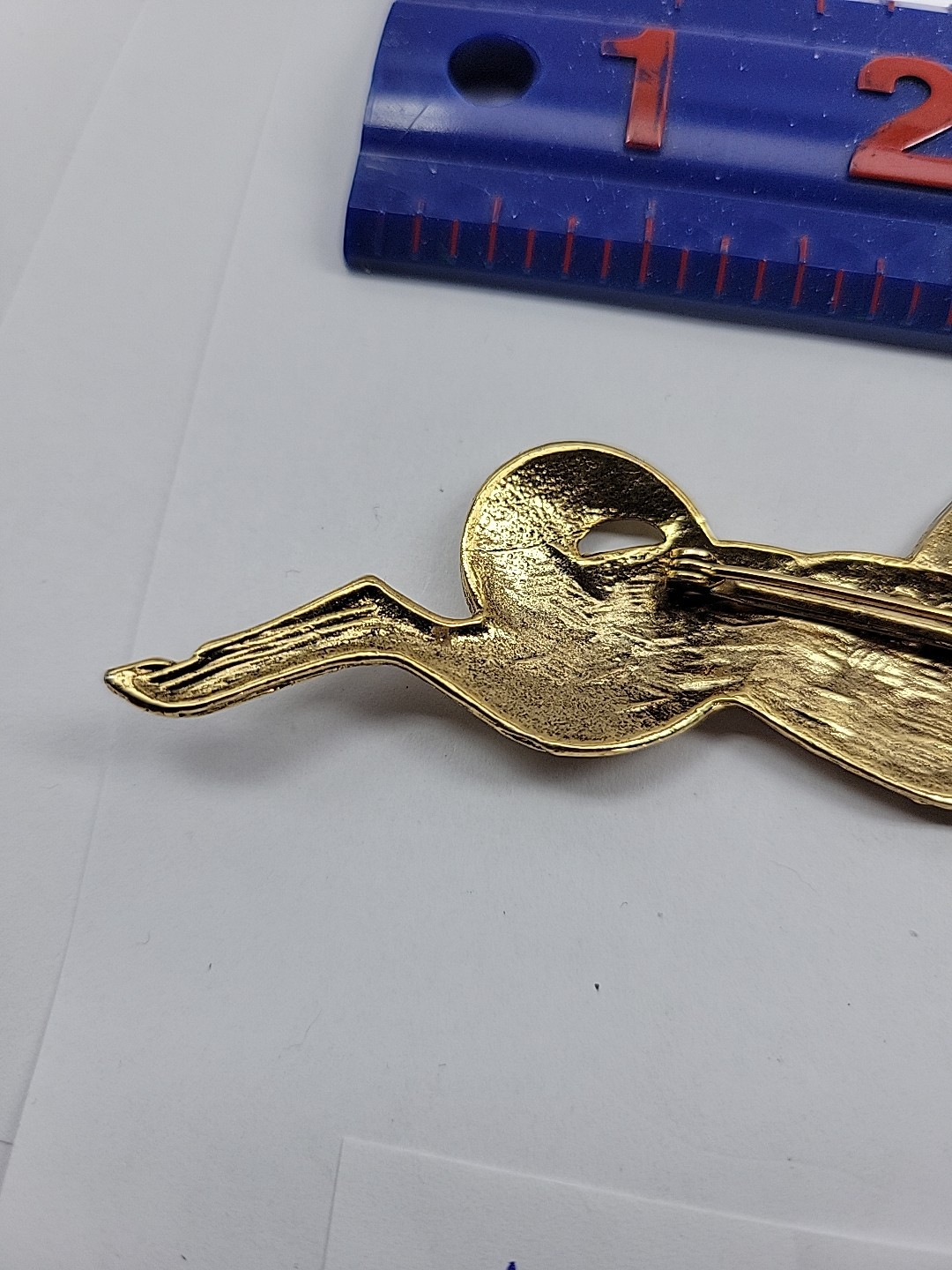 Running Trojan Horse Brooch Gold Tone Vintage Brooch