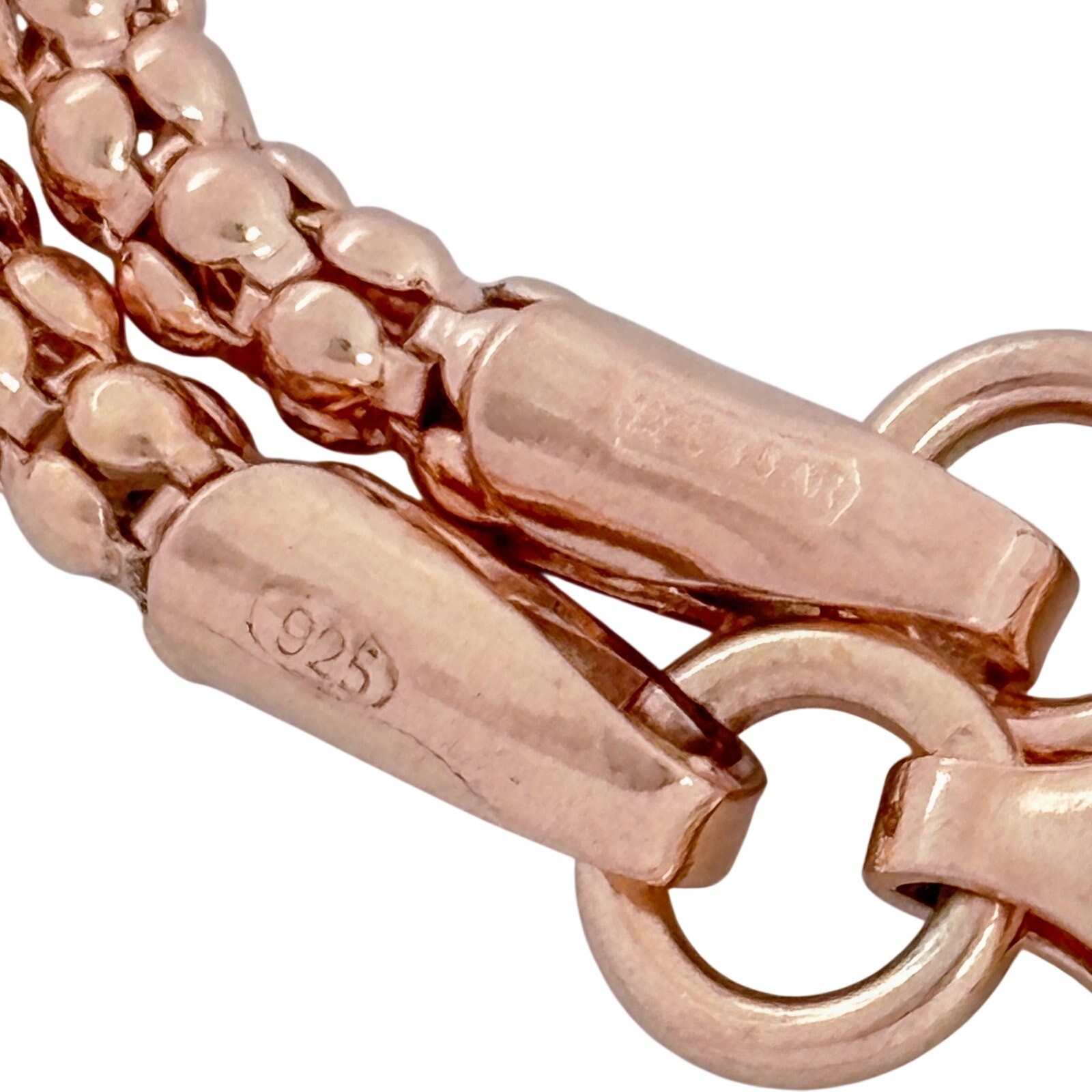 Vintage Rose Gold-Tone Sterling Silver 925 Popcorn Bracelet 7″-8″