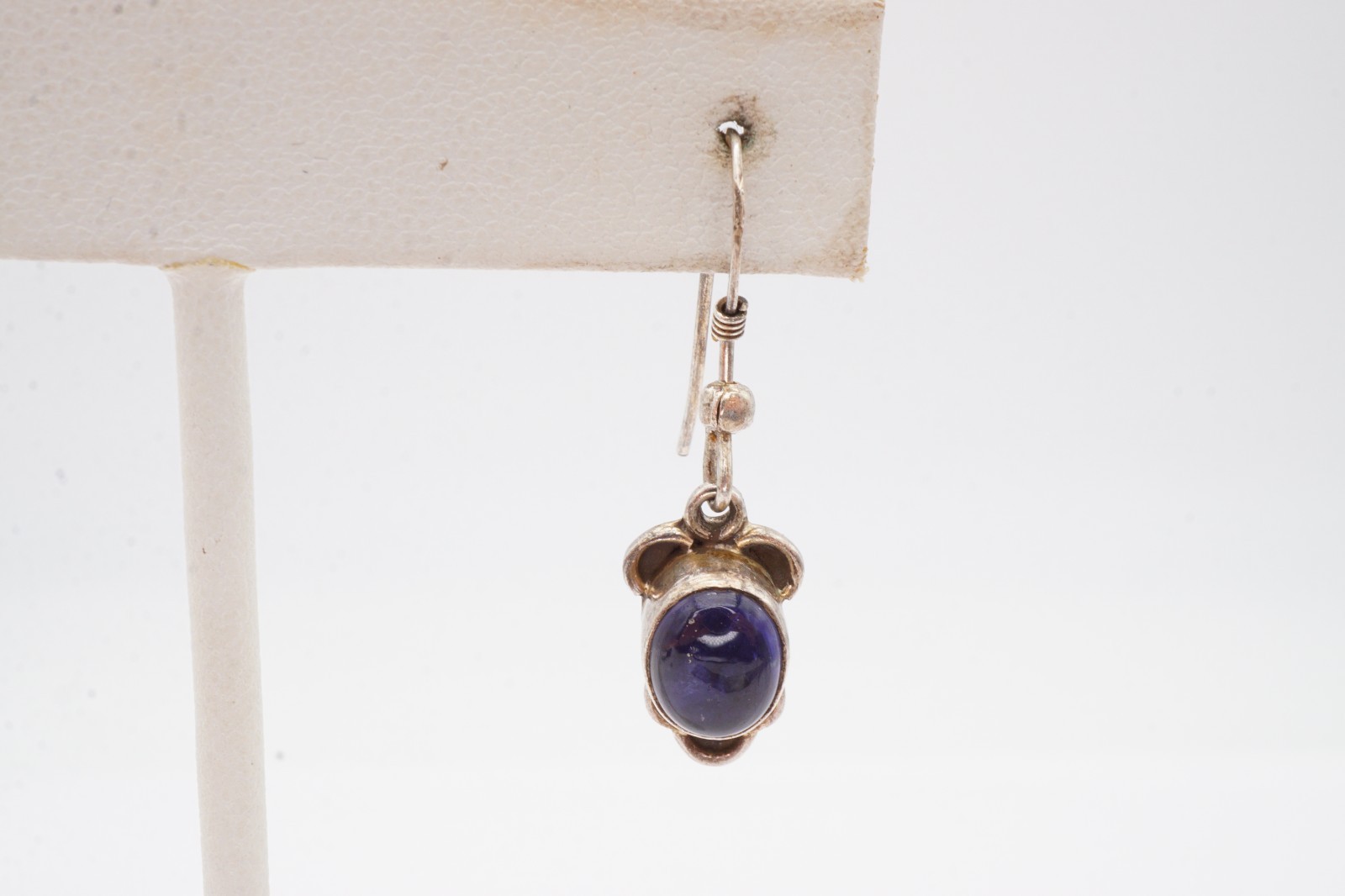 Vintage Sterling Silver 925 Iolite Earrings I2