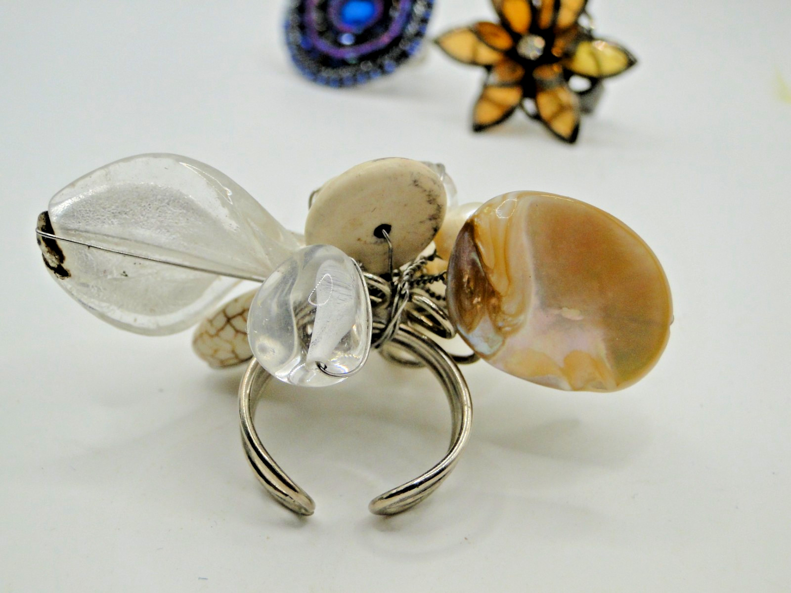 Lot of Eight Unique Vintage Expansion Rings