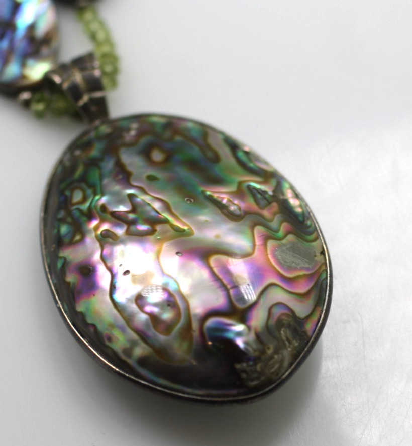 Abalone Ovals Necklace Large Double Sided Abalone Oval Pendant Coldwater Creek