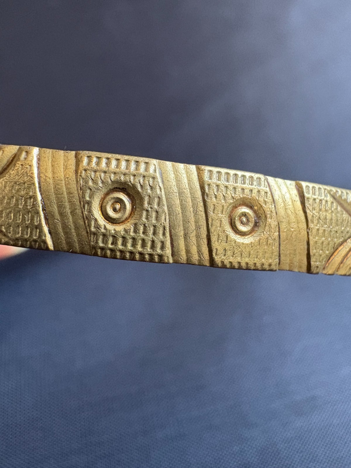 Vintage Handmade Brass Berber Moroccan Bracelet Old Tribal Ethnic Bangle