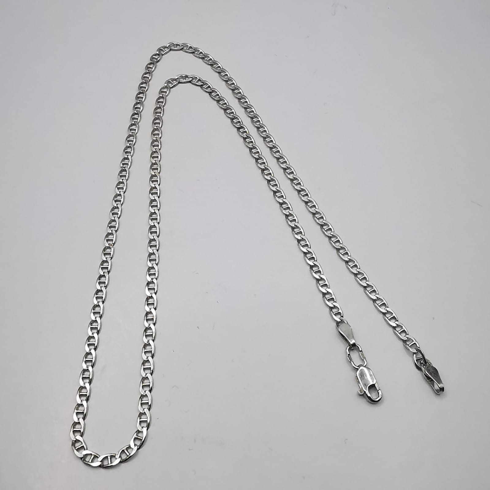 925 Sterling Silver Figaro Chain Necklace Vintage Hallmarked Men’s Jewelry