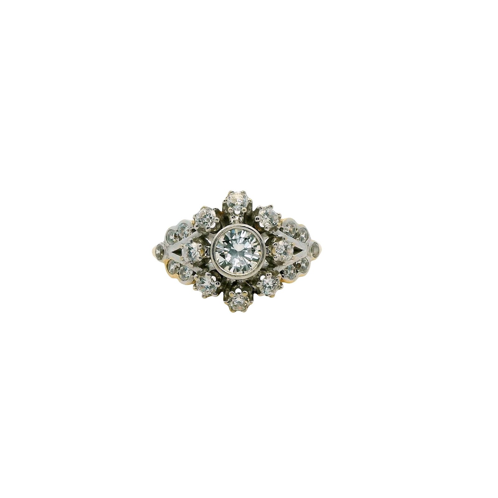 1.24cttw. White Diamond Ring in 14k Yellow Gold 6.75US 4.50g.