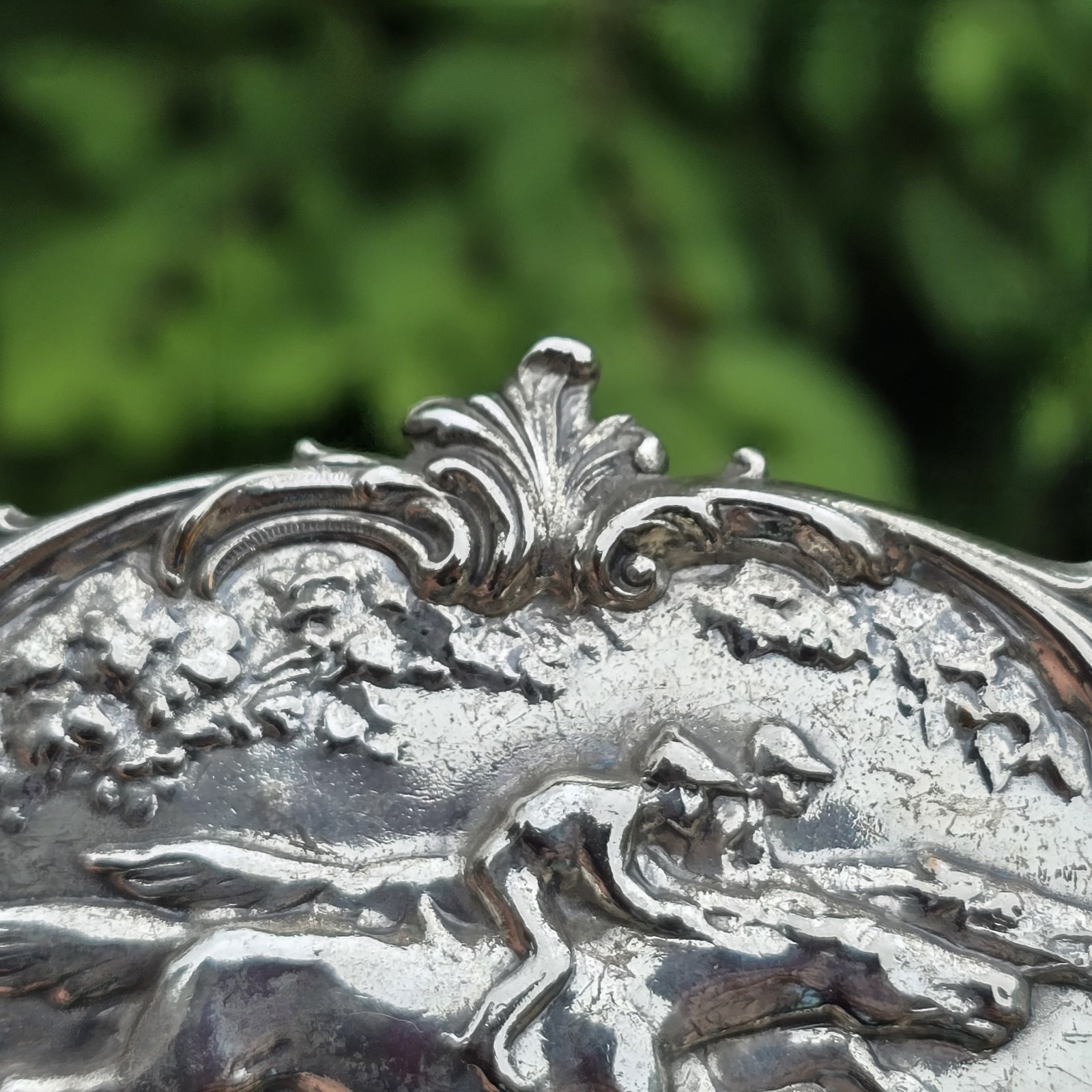 Large Statement Piece Vintage Silver Brooch Horse Derby Race Equestrian Kentucky