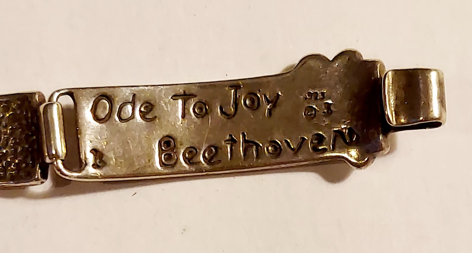 Sterling Silver Shube Dakota West Ode to Joy Beethoven Music Notes Bracelet 7″