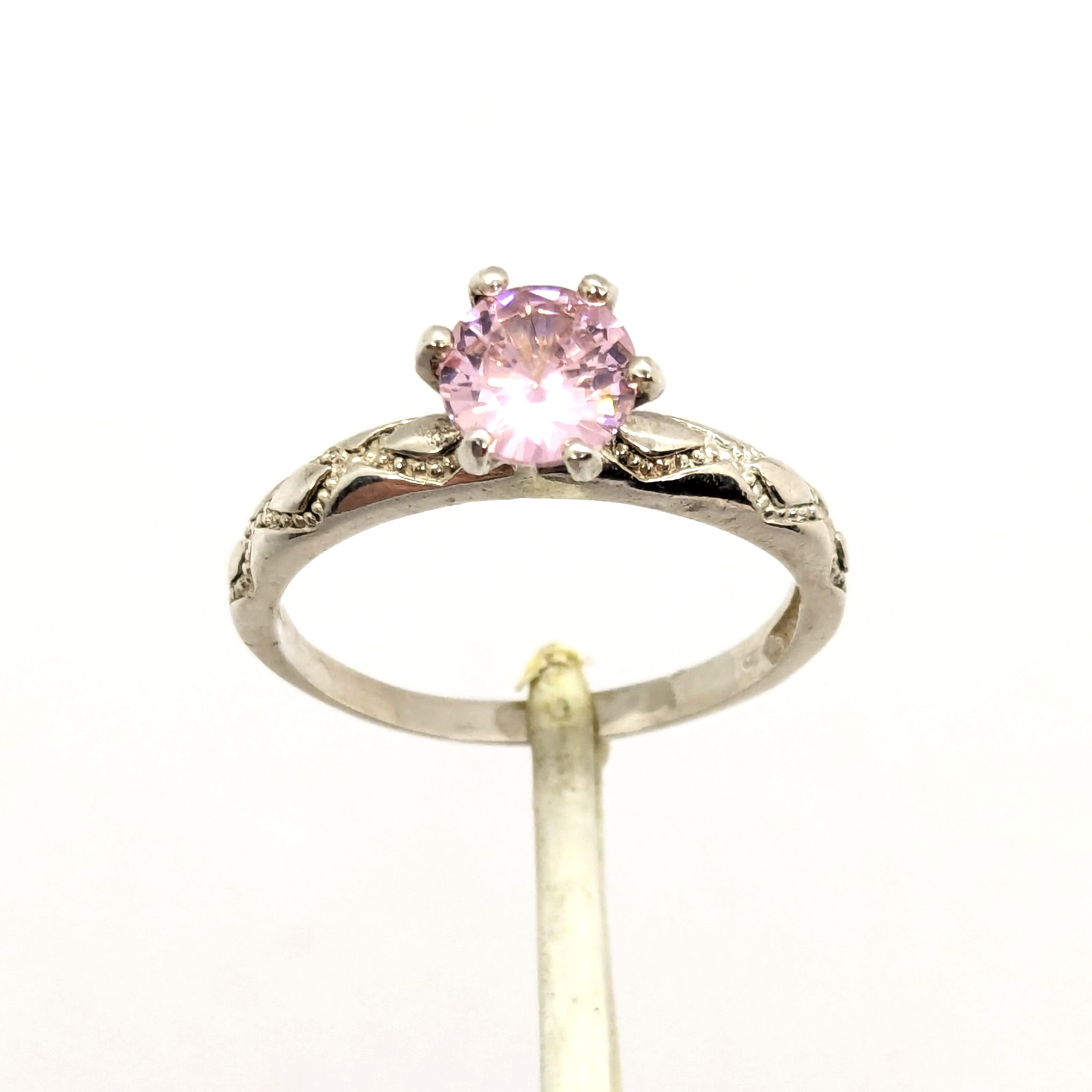 Vintage Luxury RING Silver 925 with Bright Stone -size: 7.75US (17.5mm) | UA #8