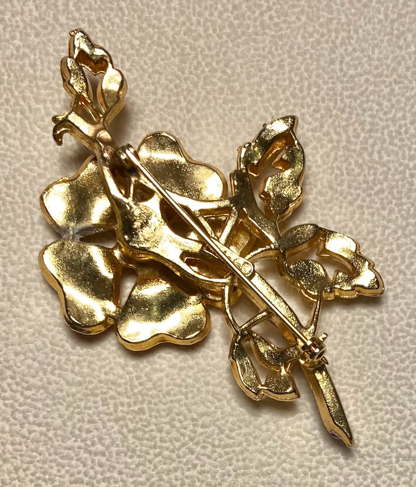 AUTHENTIC SWOBODA FLOWER BROOCH ~ ROSE QUARTZ, CORAL, PEARL ~ STUNNING!