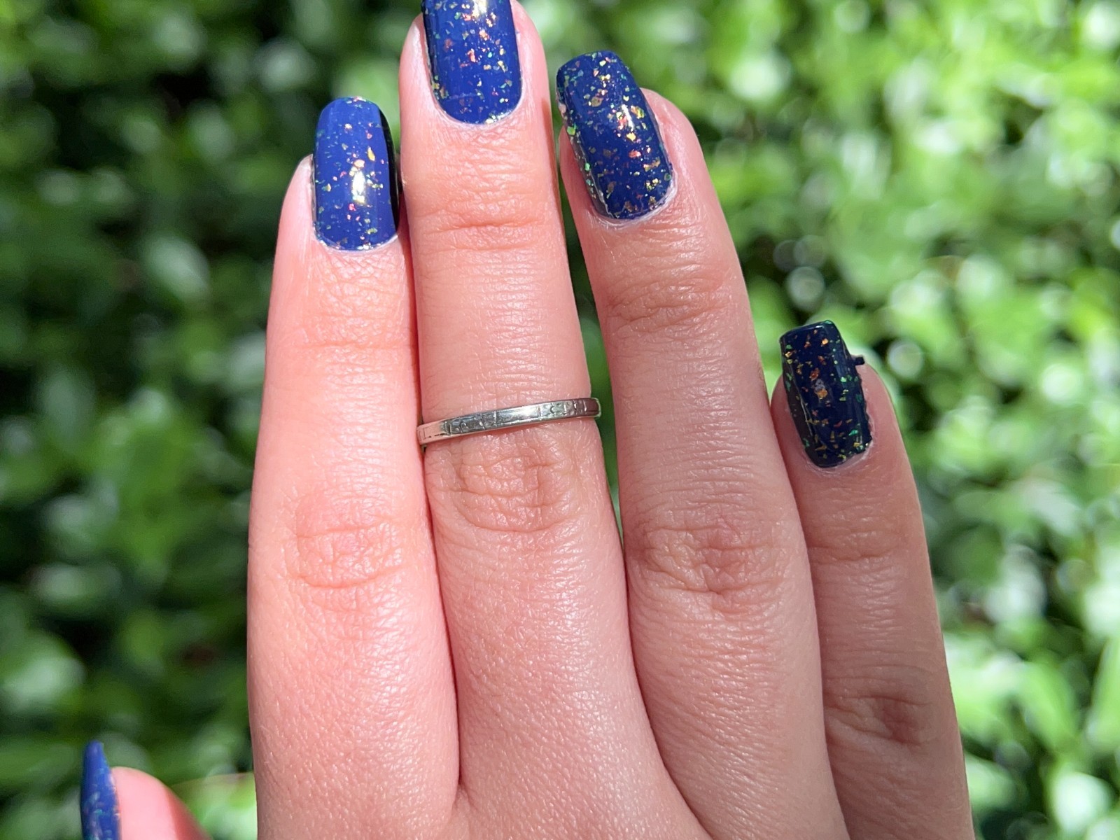 Art Deco Floral Eternity Ring, H.Y.M. to A.N.W 3/11/34, Size 5.75