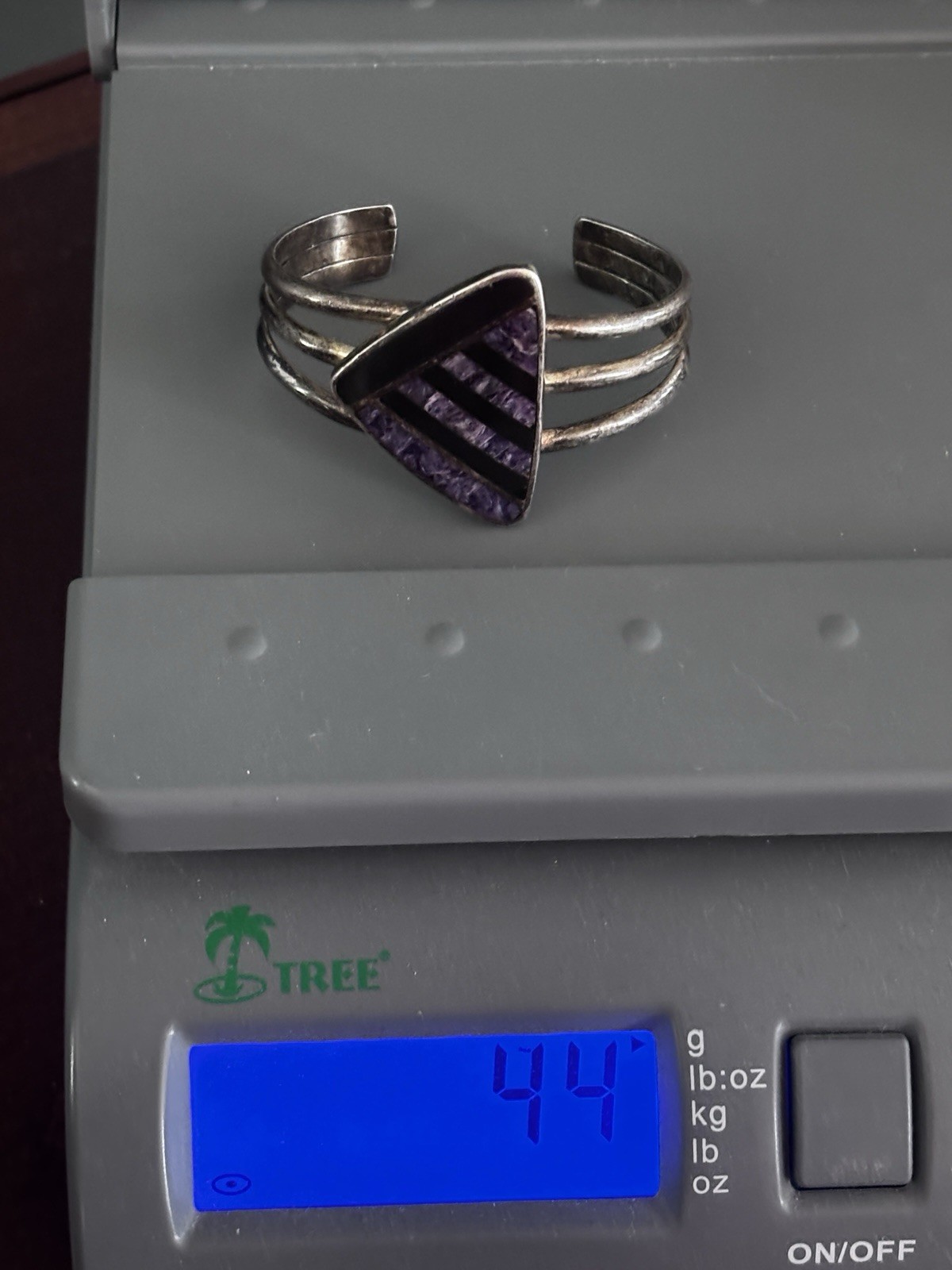 Navajo Inlay Wes Willie Silver 44g Bracelet Artist Very Rare Southwestern Signed