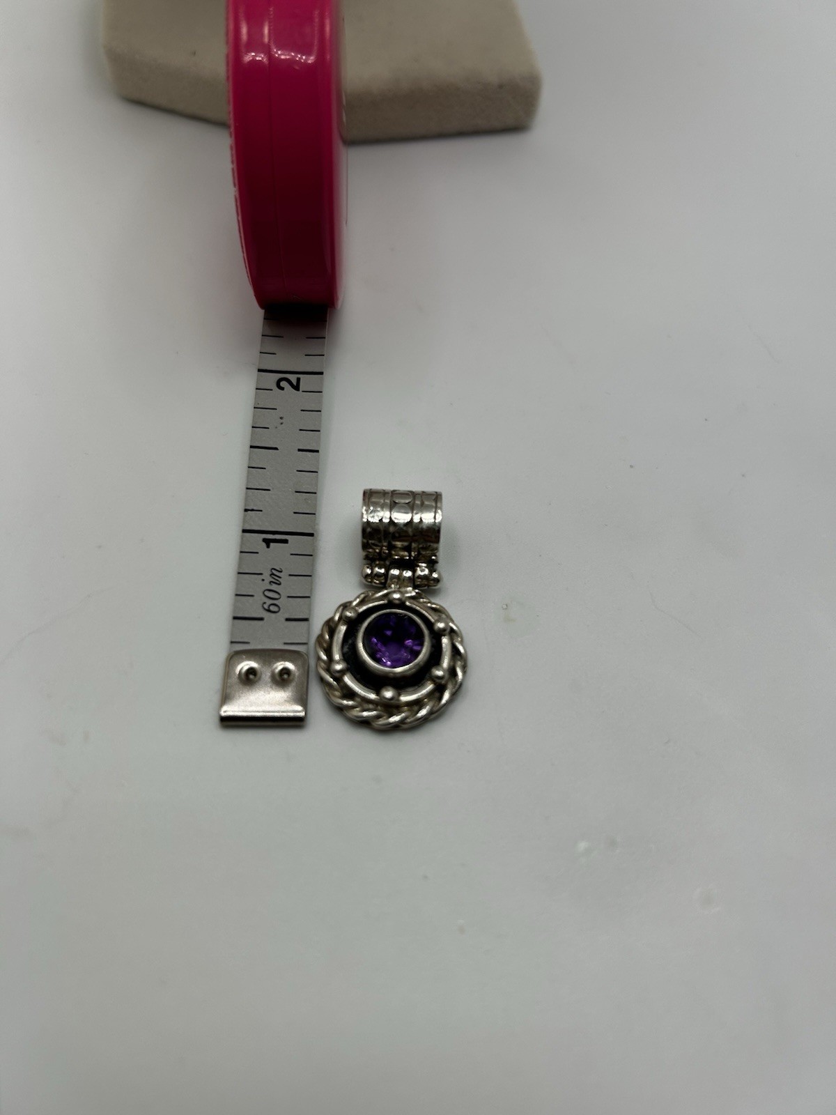 Vintage Southwestern Style Silver And Purple Pendant Jewelry