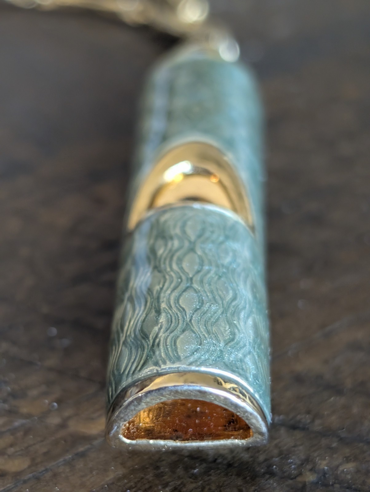 Metropolitan Museum of Art Forbes SIgned Guilloche Enamel Whistle Faberge