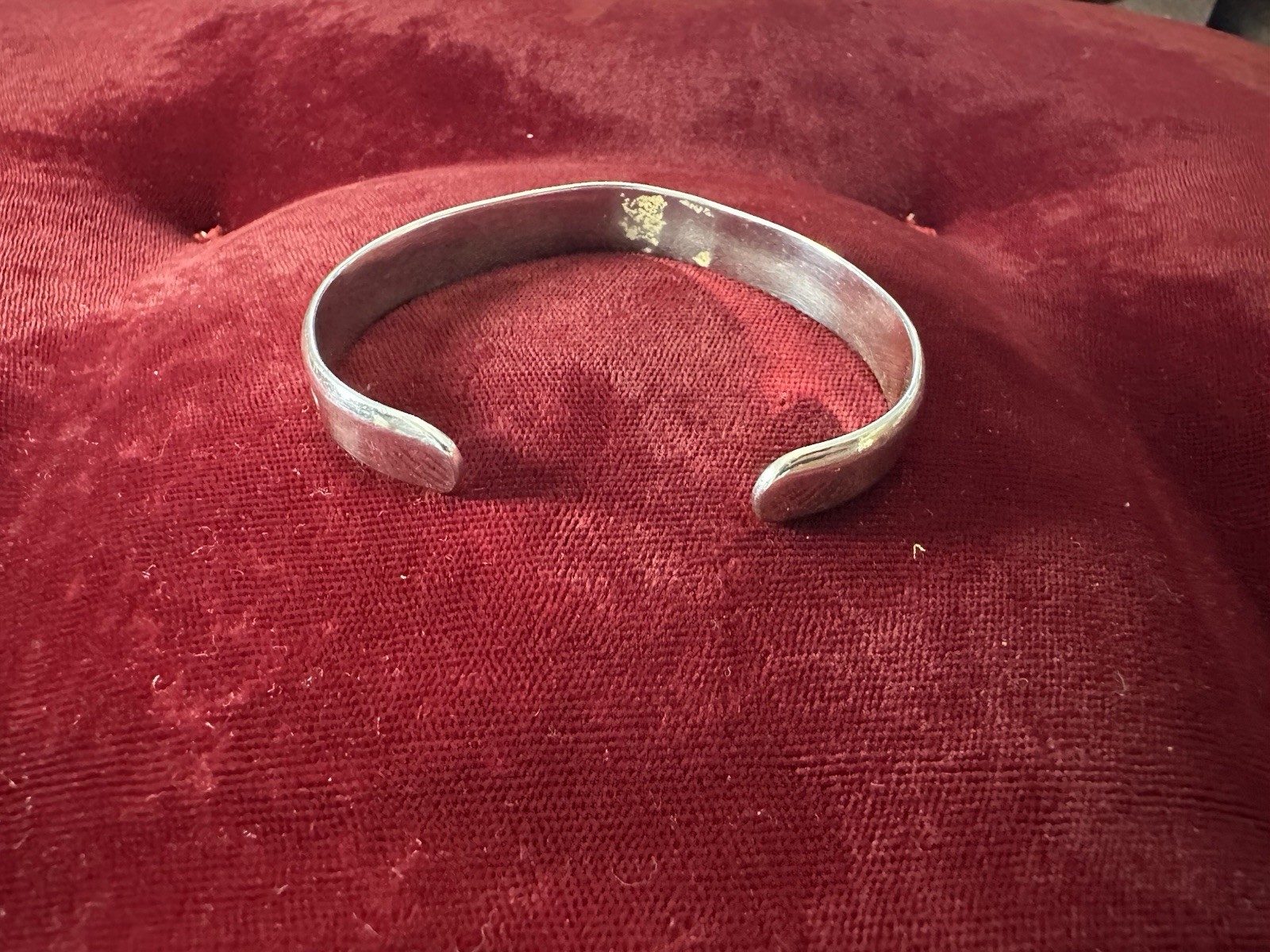VTG Mexico Sterling Silver Modernist Cutout Cuff Bracelet Signed Mexico 21.4g