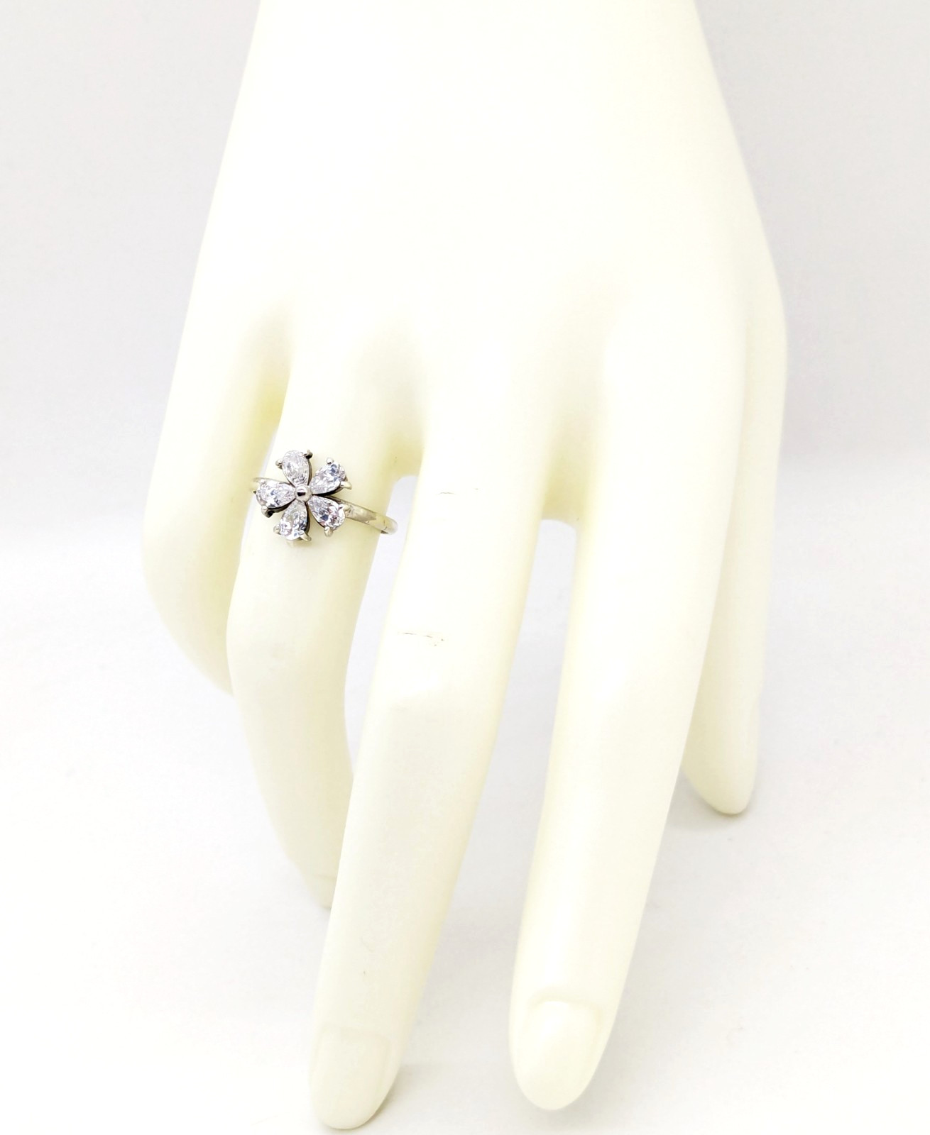 Vintage Elegant RING Silver 925 with Bright Stones -size: 7US (17mm) | UA #111