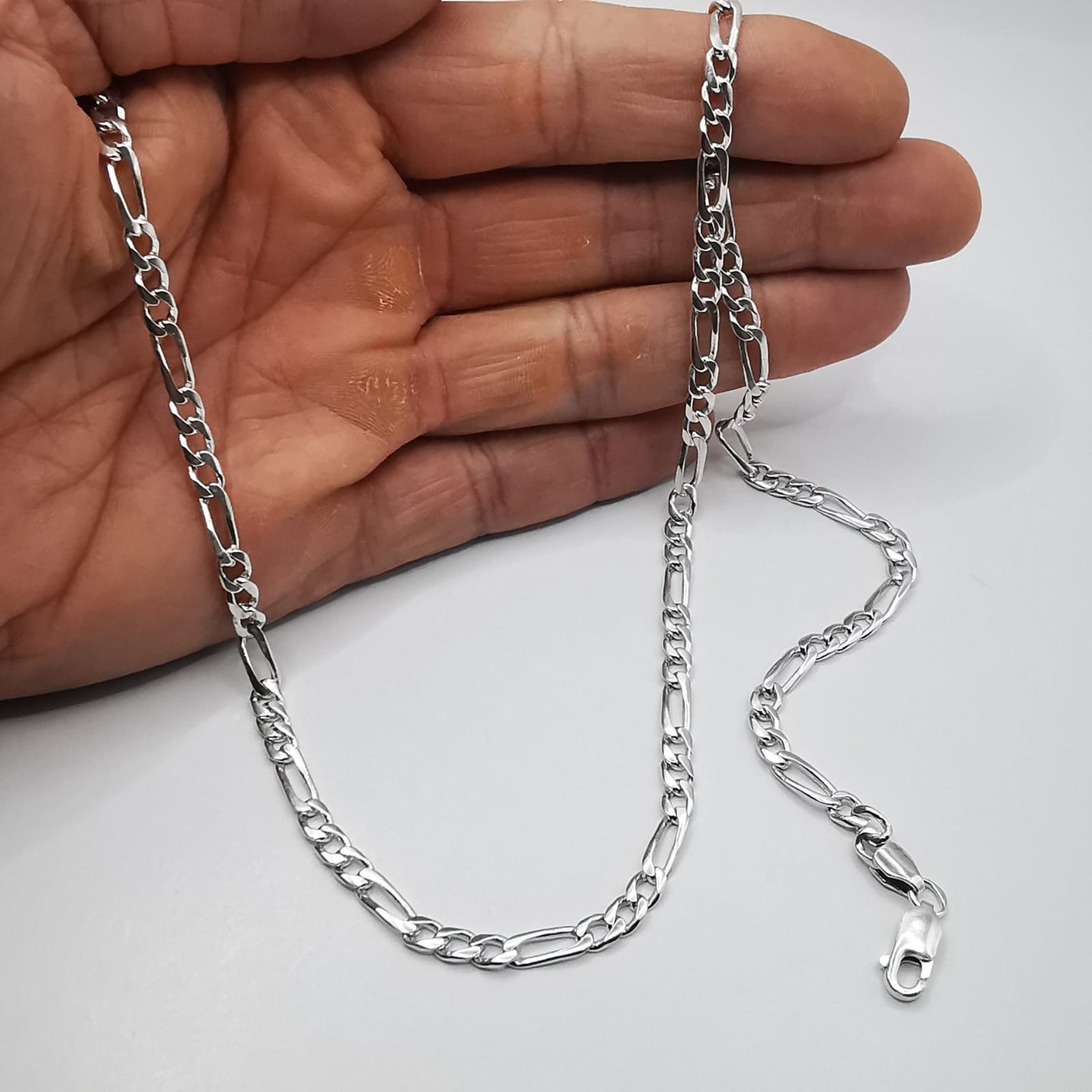 Vintage 925 Sterling Silver Signed Jewelry Chain 22.25in (56.5cm) 0.74oz